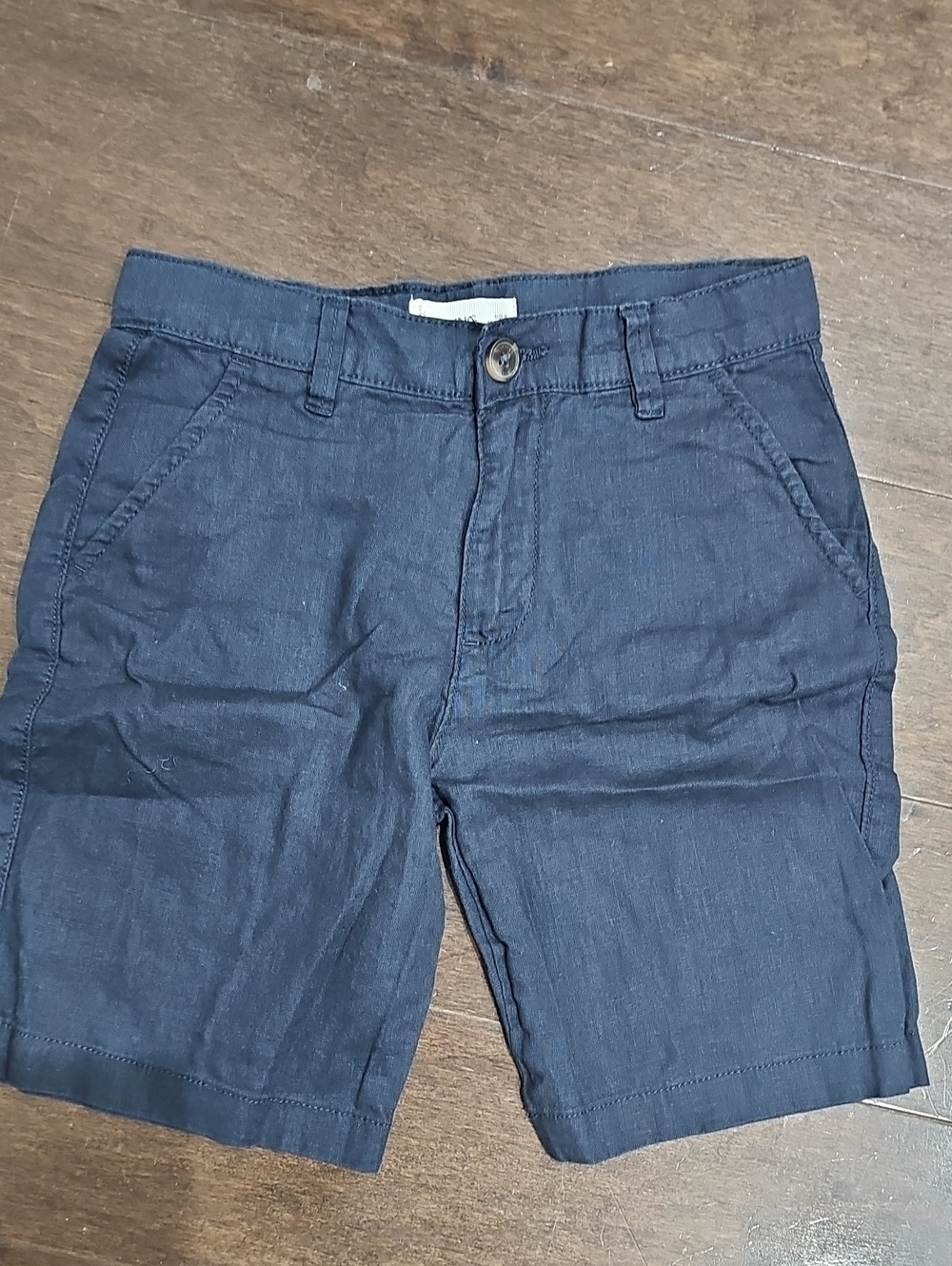 Mango Boys Navy Blue Cotton Chino Shorts